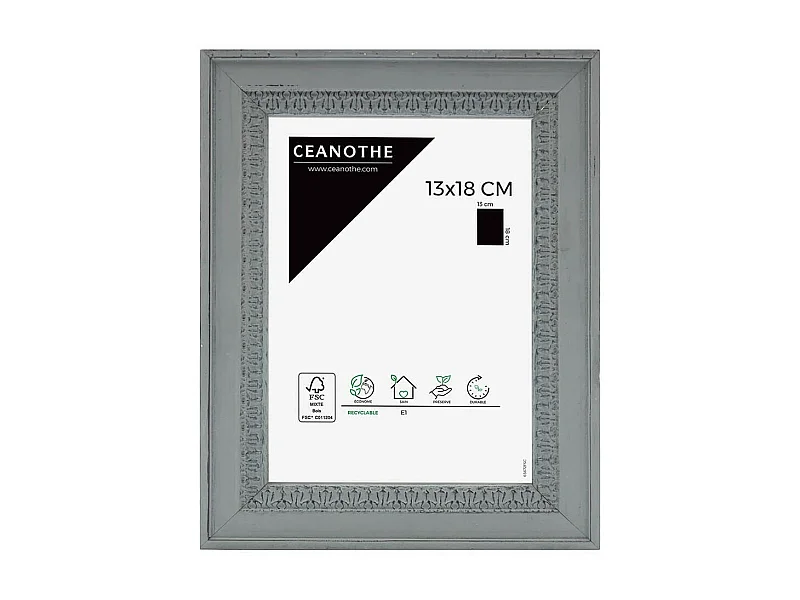 Cadre photo Alma Gris 13x18 cm
