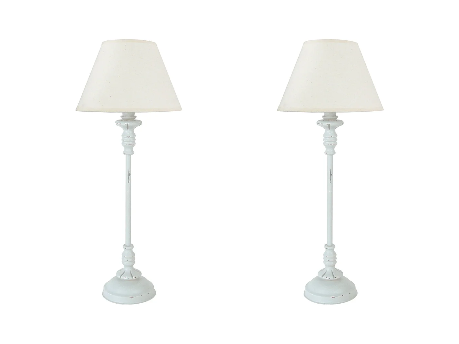 Lampe de Chevet TOSEL ,métal,Blanc   ,H62x D 22xP22cm