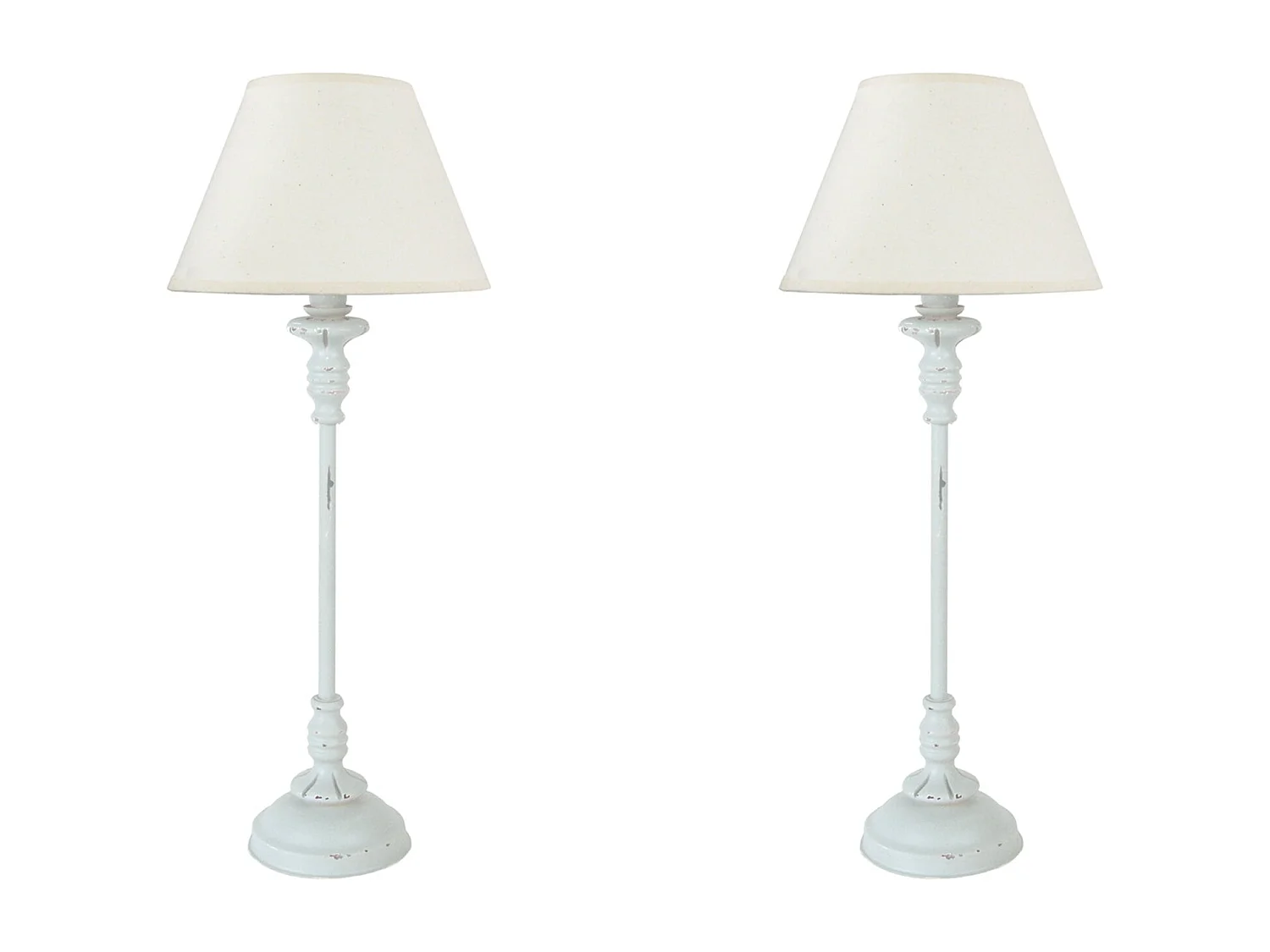 Lampe de Chevet TOSEL ,métal,Blanc   ,H62x D 22xP22cm