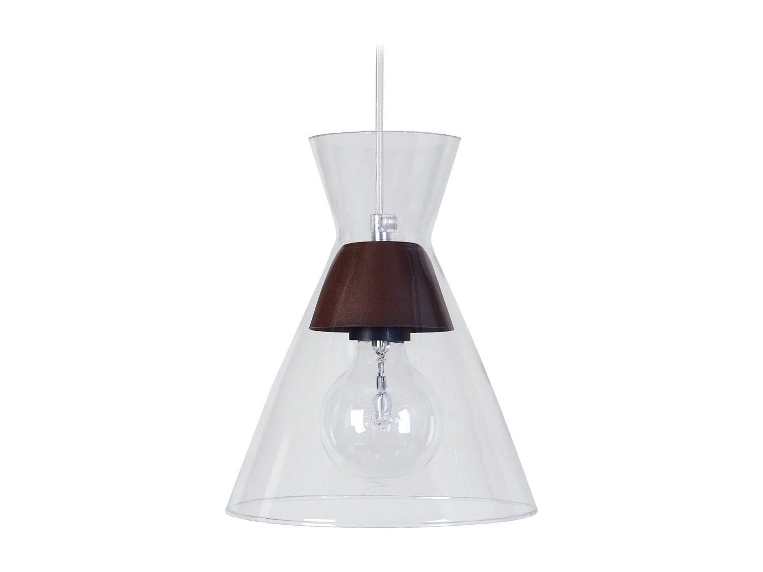 Suspensão TOSEL  CONICAL vidro cônico malva D20 x  H85  cm