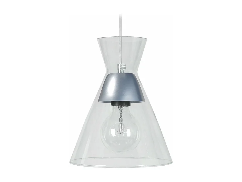 Suspensão TOSEL  CONICAL vidro cônico alumínio D20 x  H85  cm