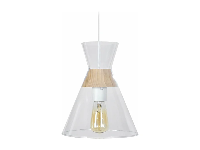 Suspensão TOSEL  CONICAL vidro cônico natural D20 x  H85  cm