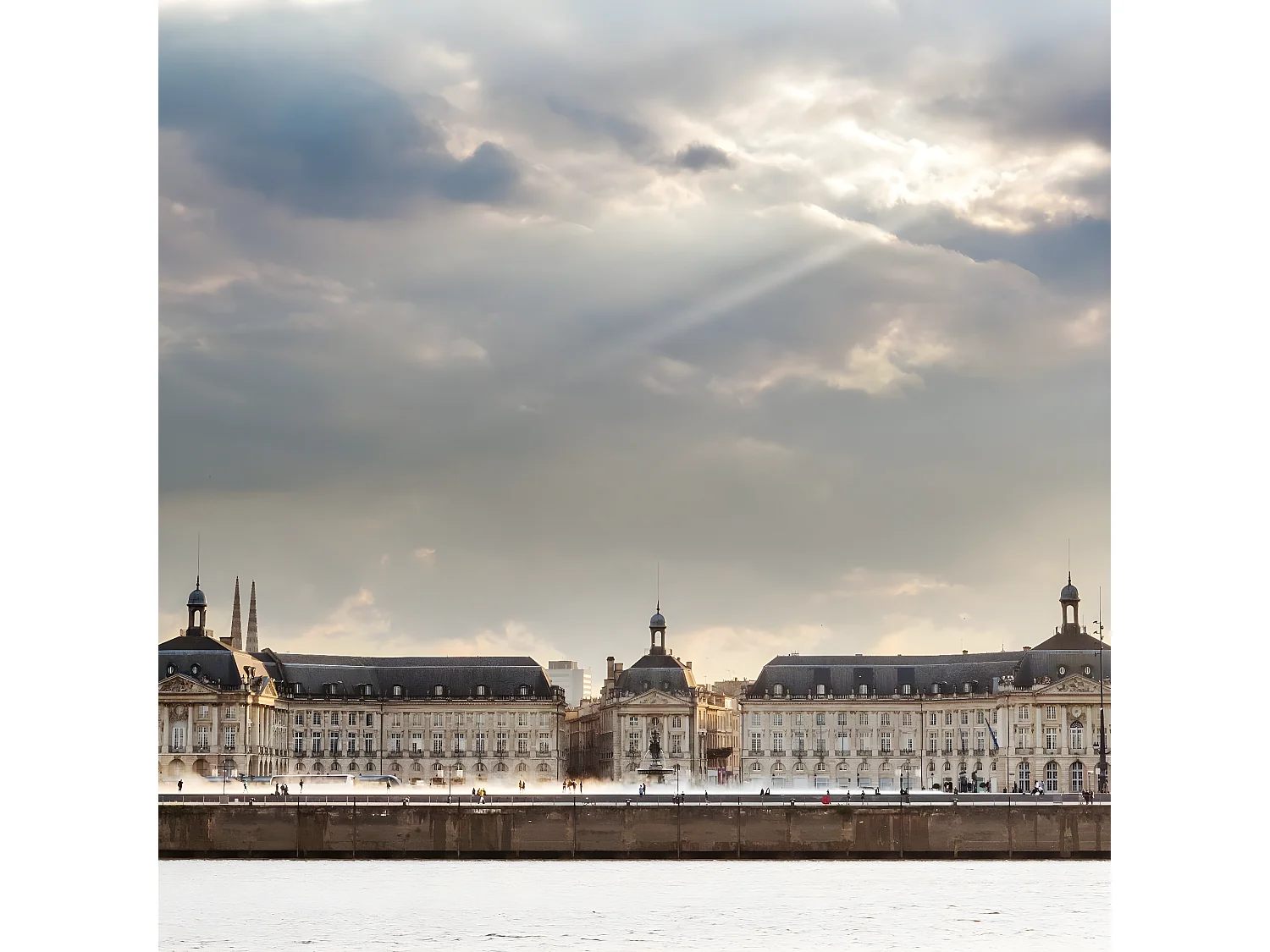 Tableau sur toile place de la bourse Bordeaux 65x65 cm