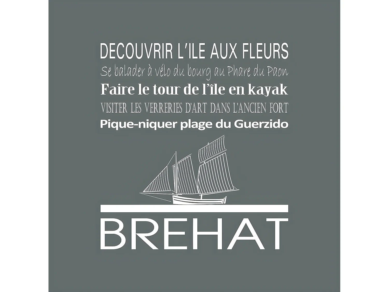 Tableau sur toile Brehat gris 30x30 cm