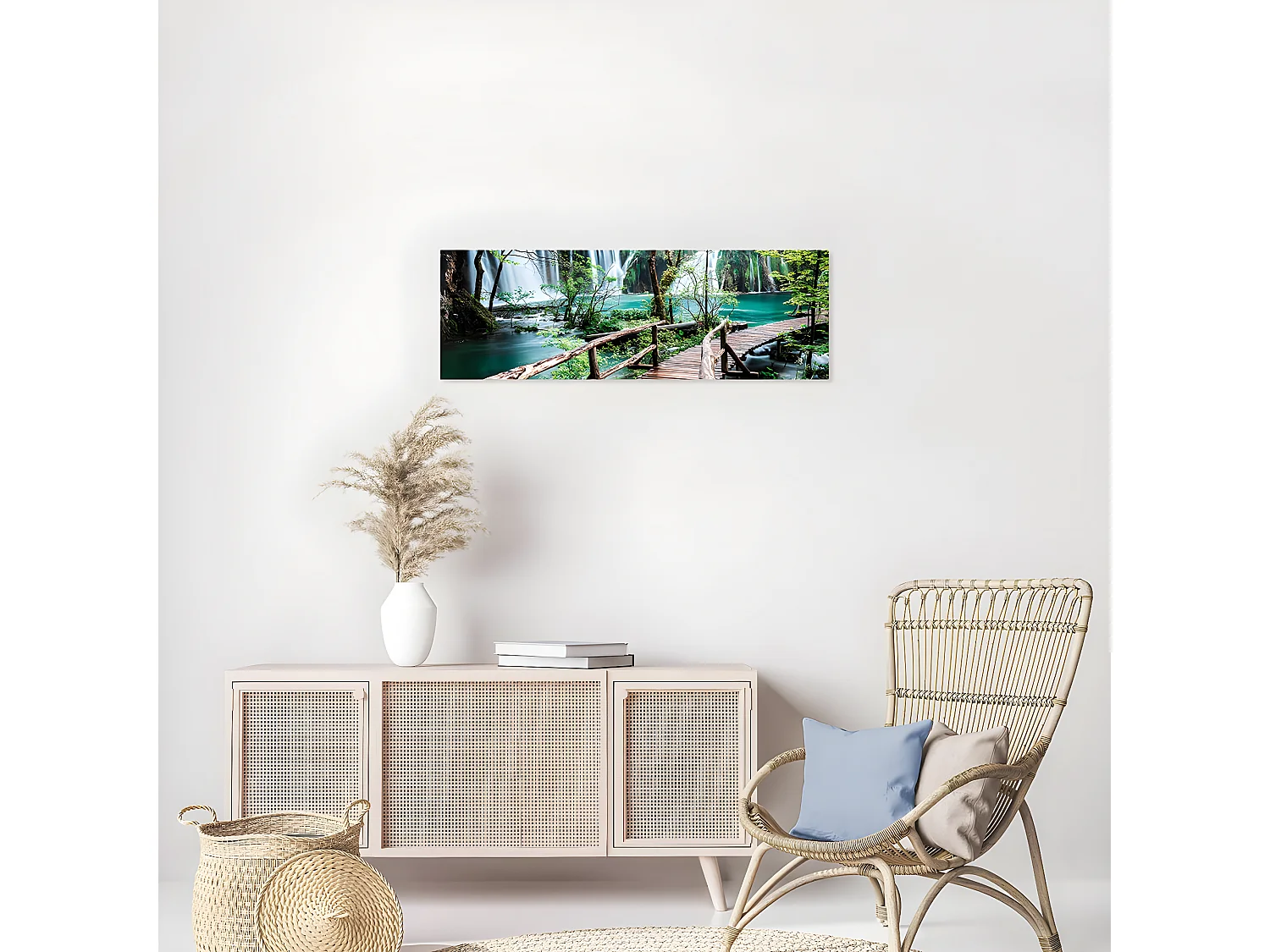 Tableau sur toile tropical 30x97 cm