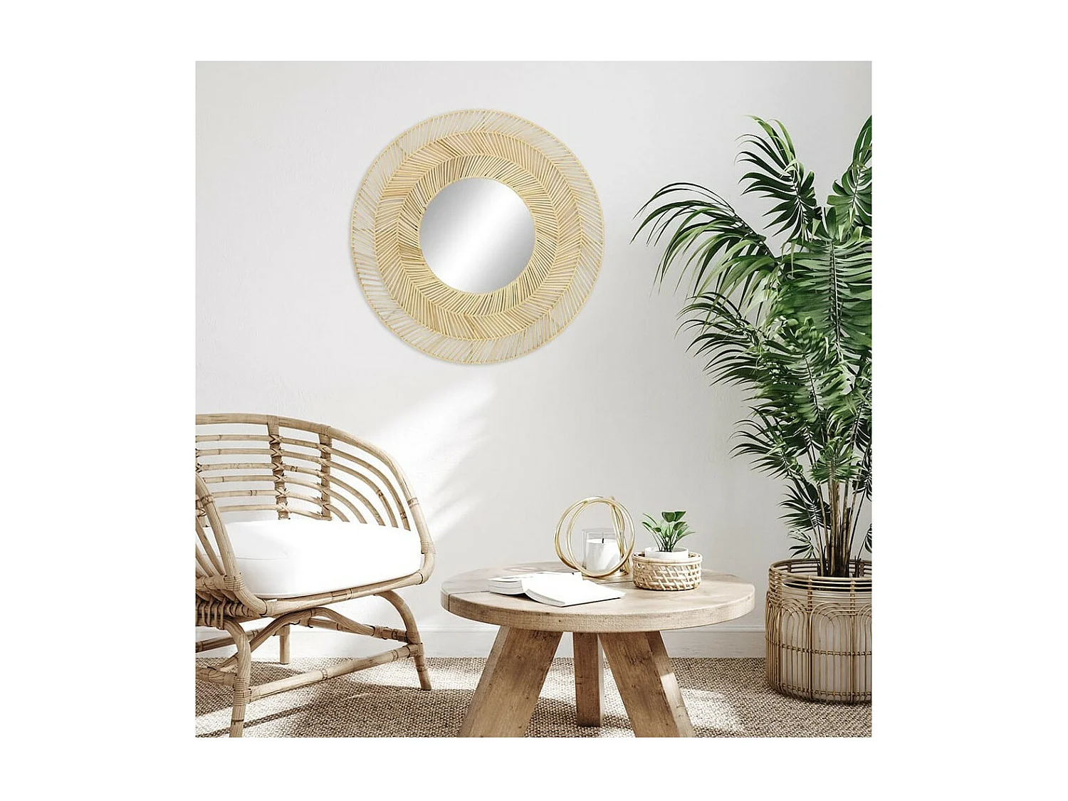 Miroir rond Indonesia 55 cm