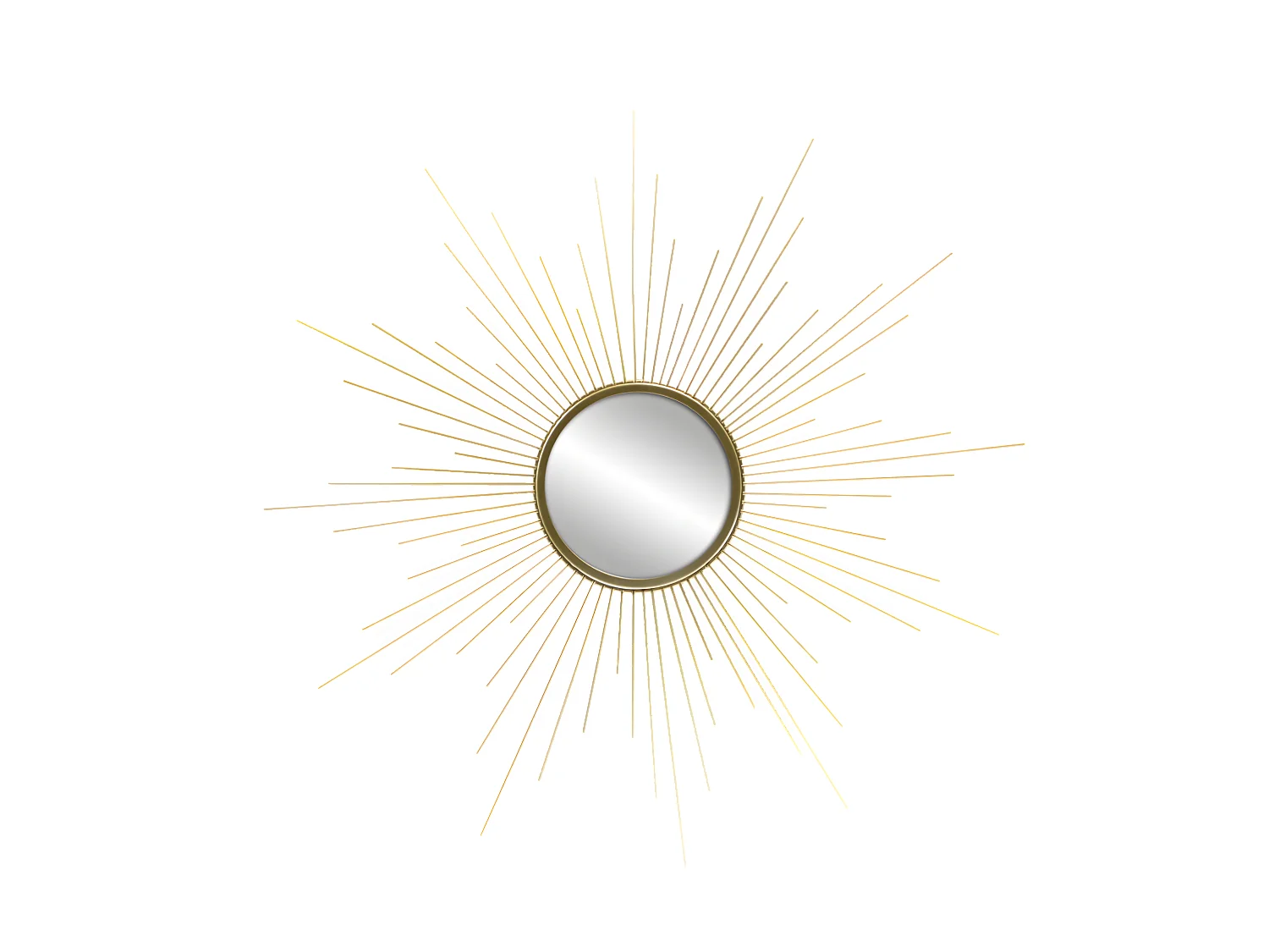 Miroir soleil doré 60 cm