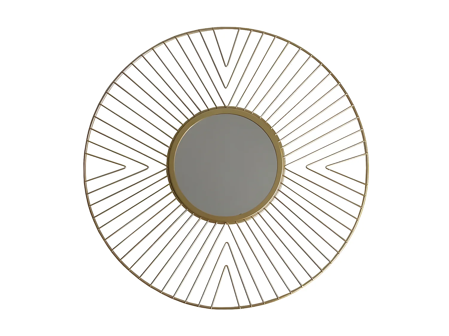 Miroir filaire doré 50 cm