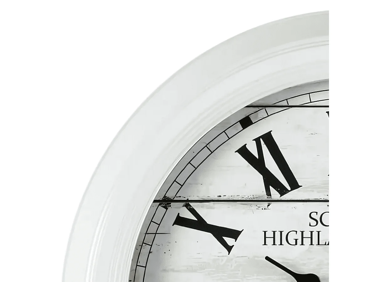 Horloge Scottish blanc 47 cm