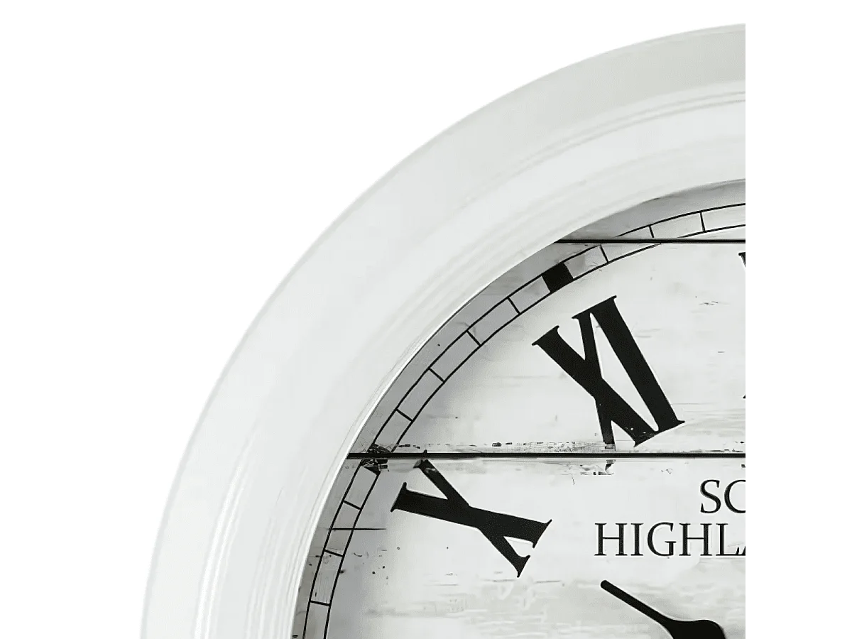 Horloge Scottish blanc 47 cm