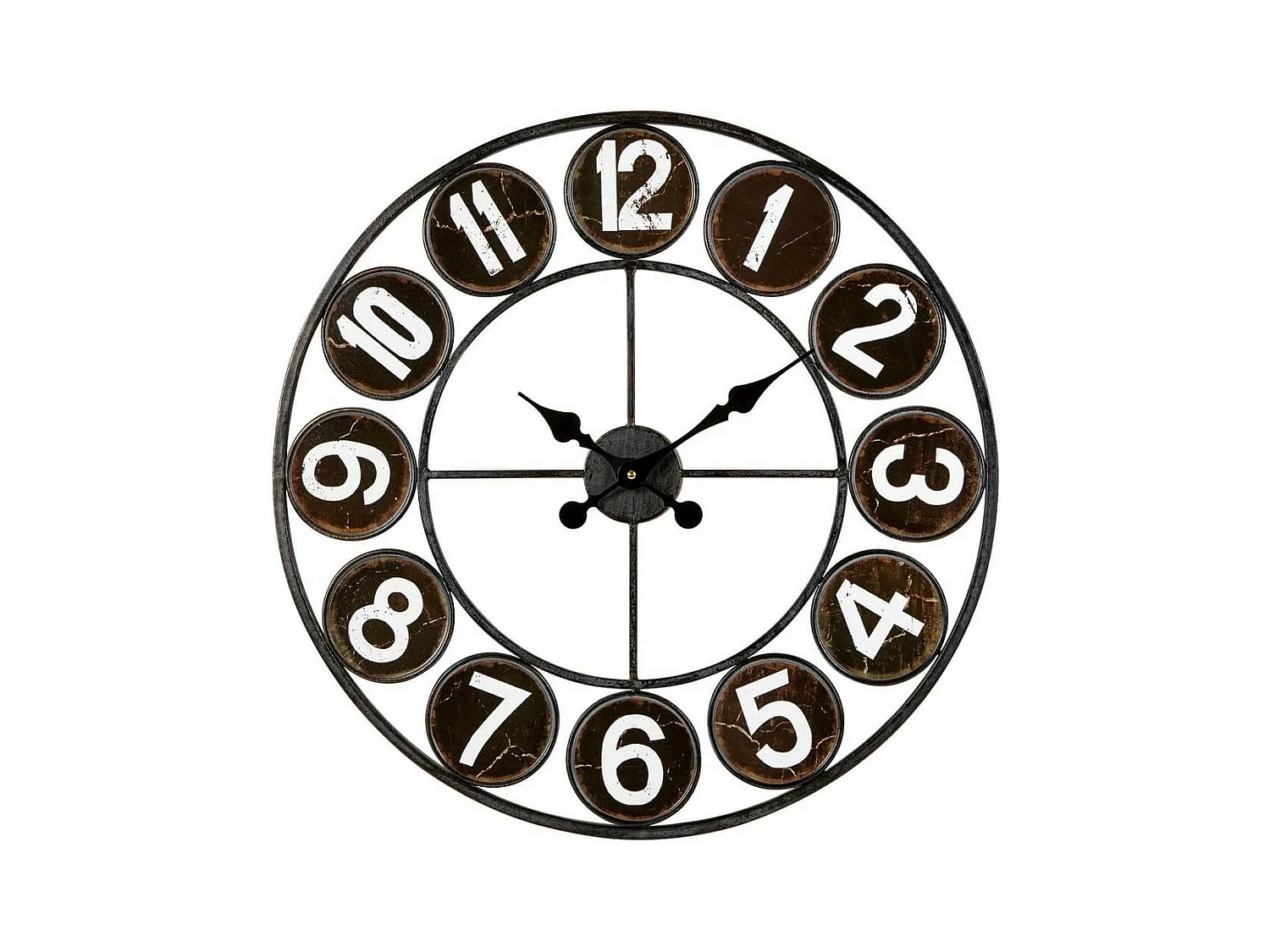 Horloge Loft noir 60 cm