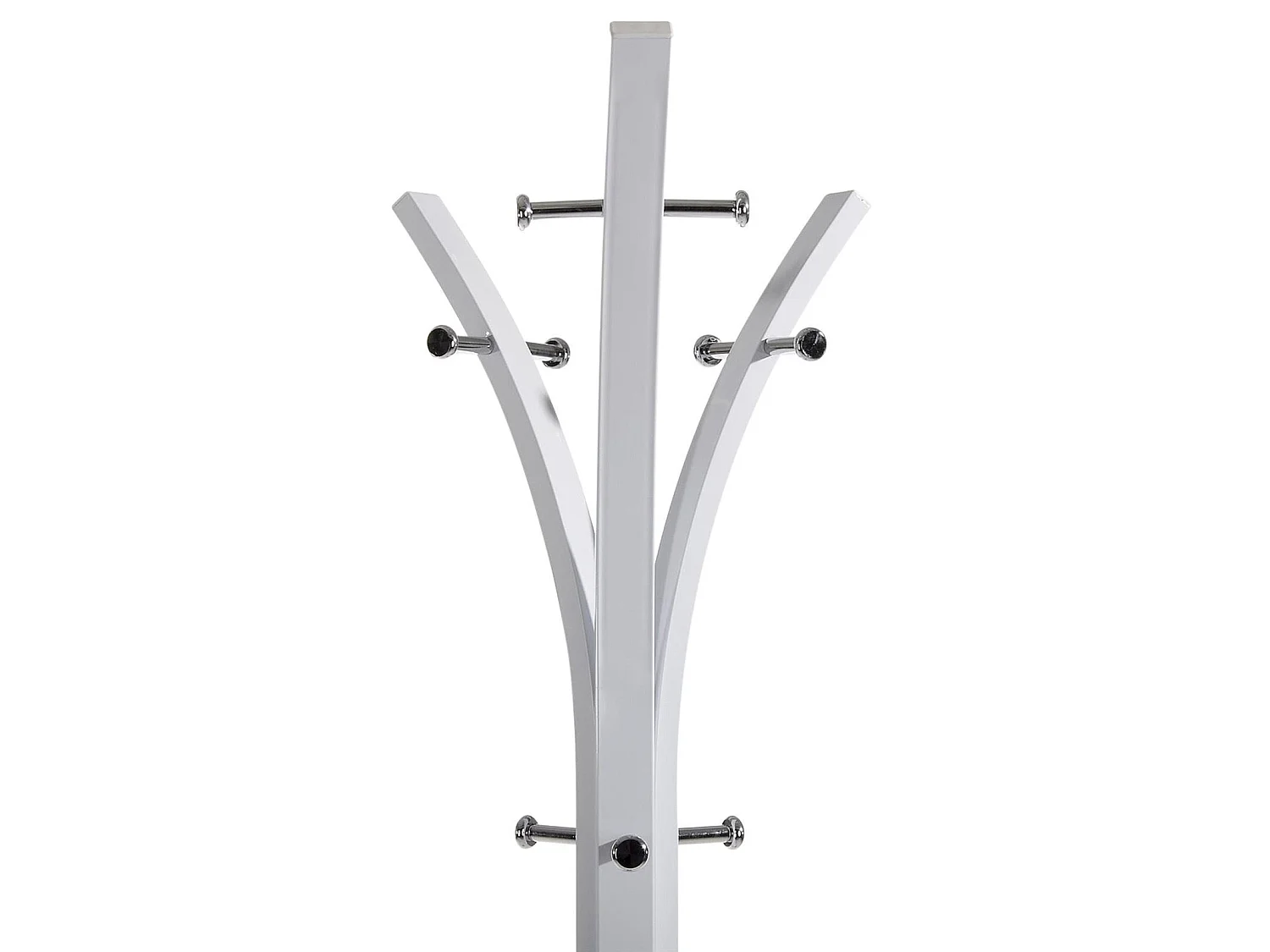 Porte-manteaux DENIS portant à vêtements sur pied avec 8 crochets, métal laqué blanc