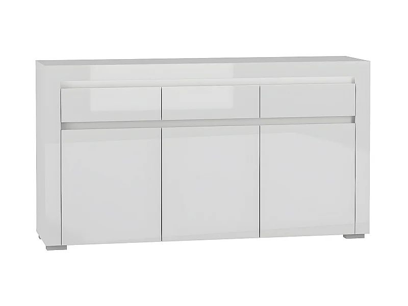 Aparador 3 portas 3 gavetas Kasla branco 84cm