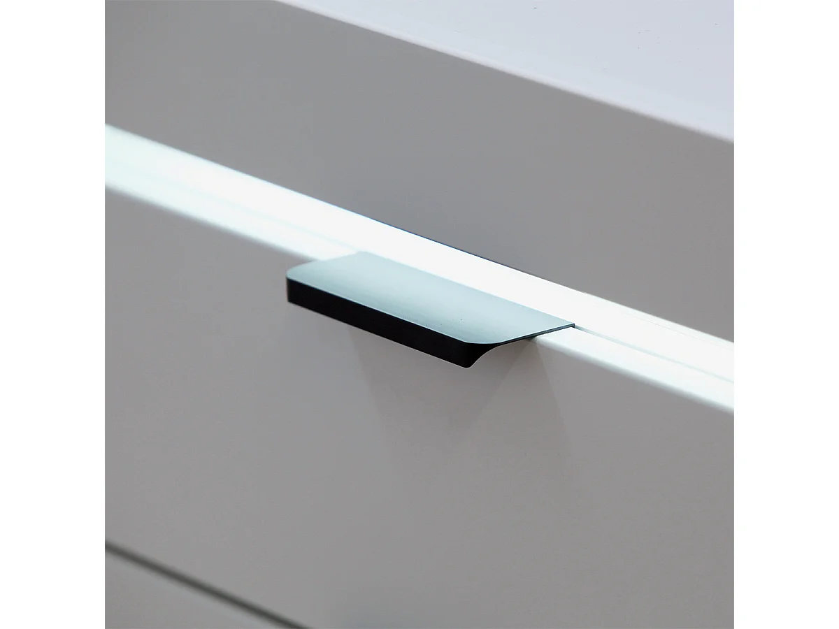 Buffet 3 portes 3 tiroirs LED inclus Ruben Blanc