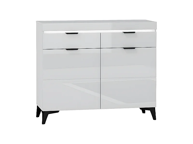 Buffet 2 ante 2 cassetti Ruben bianco 90cm