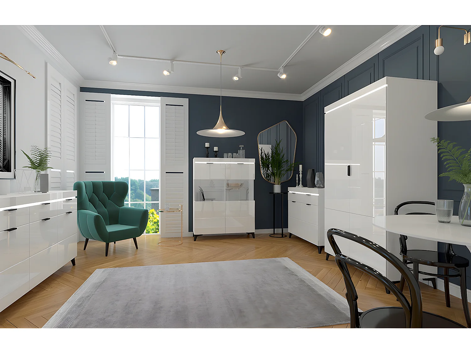 Armadio 2 ante Ruben bianco 195cm