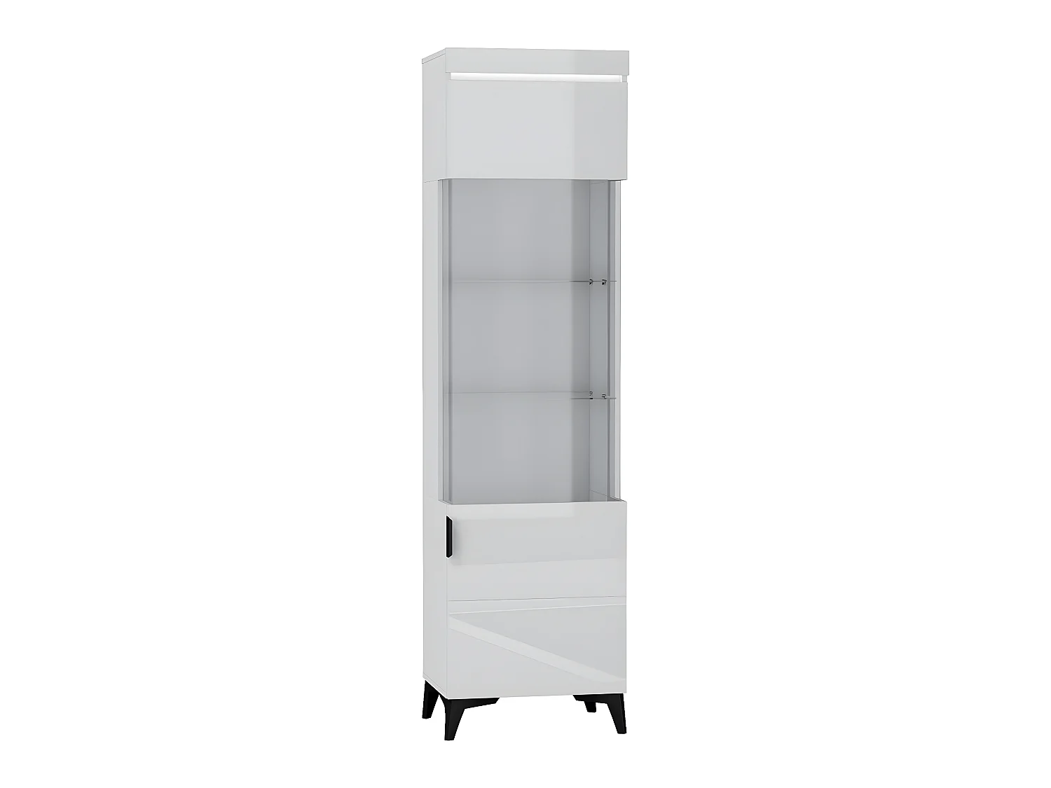 Vitrine 1 porte LED inclus Ruben Blanc