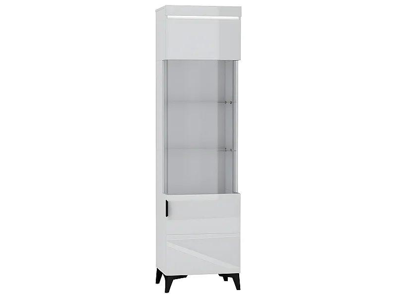 Vitrine 1 porte LED inclus Ruben Blanc