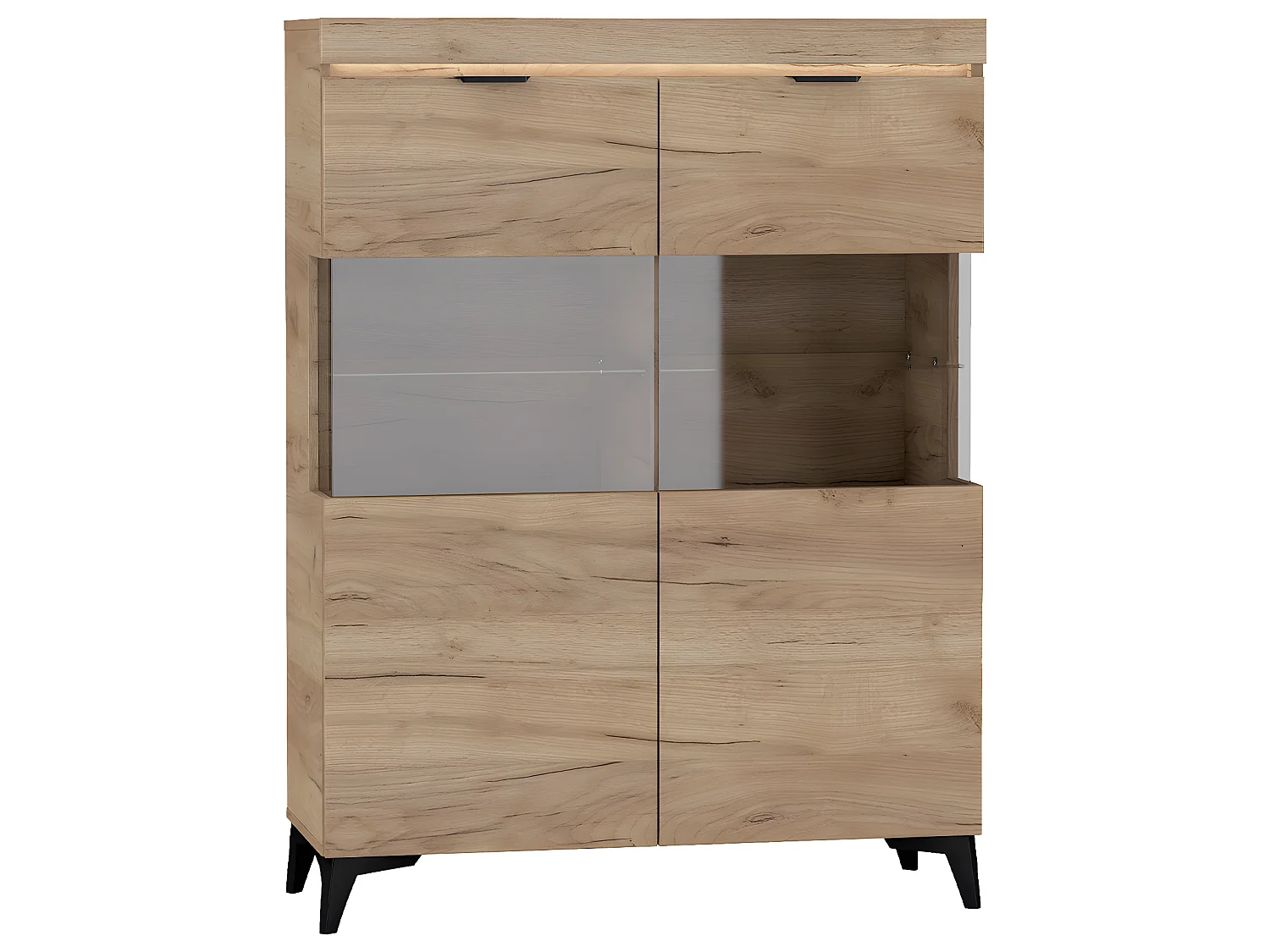 Vaisselier 2 portes LED inclus Ruben Bois