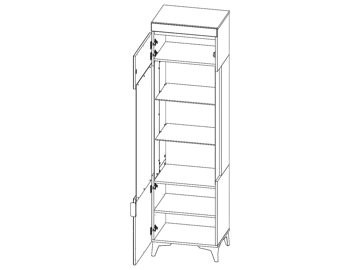 Vitrina LED de 1 porta Ruben Wood