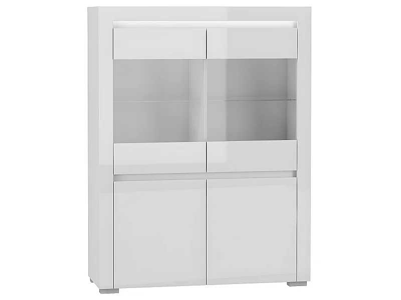 Vaisselier 4 portes LED inclus Kasla Blanc