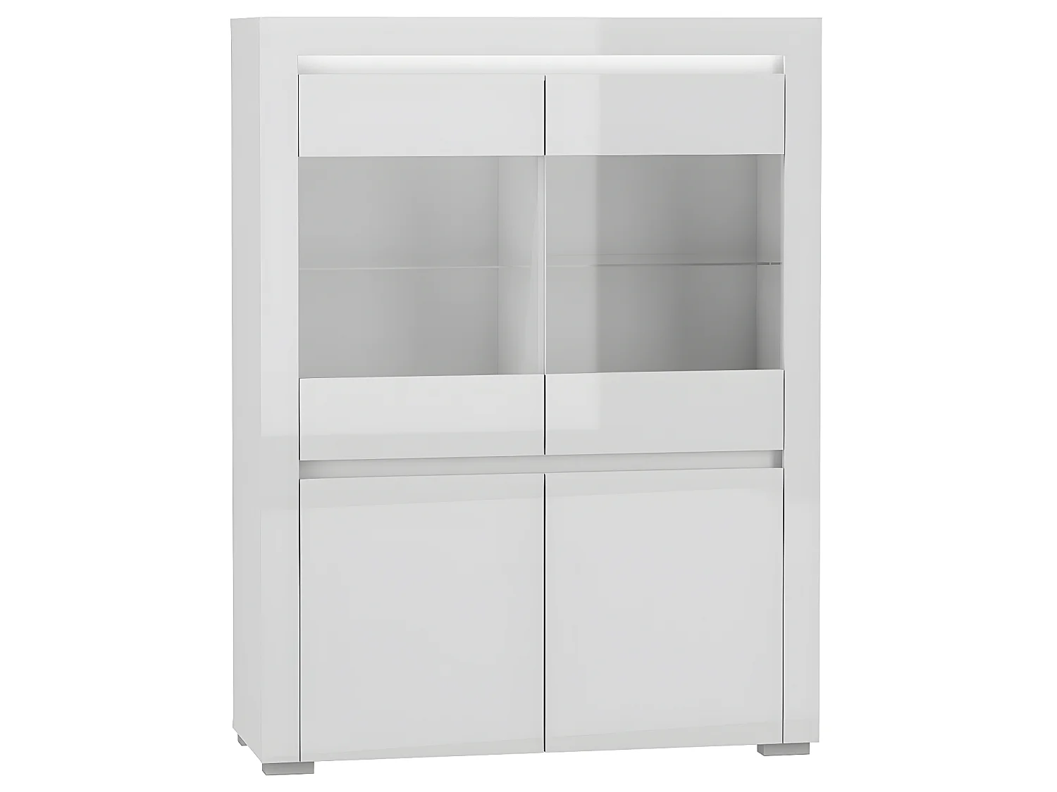 Vaisselier 4 portes LED inclus Kasla Blanc