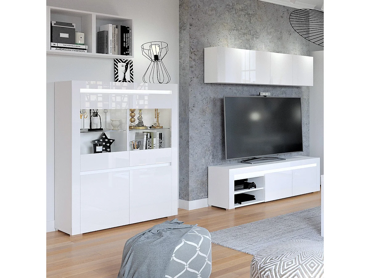 Credenza 4 ante Kasla bianco 139cm