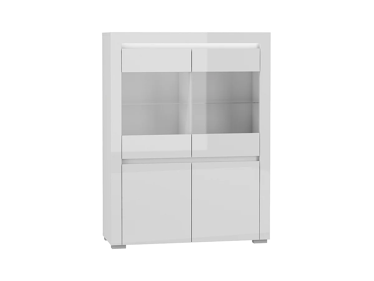 Armário de porcelana 4 portas Kasla branco 139cm