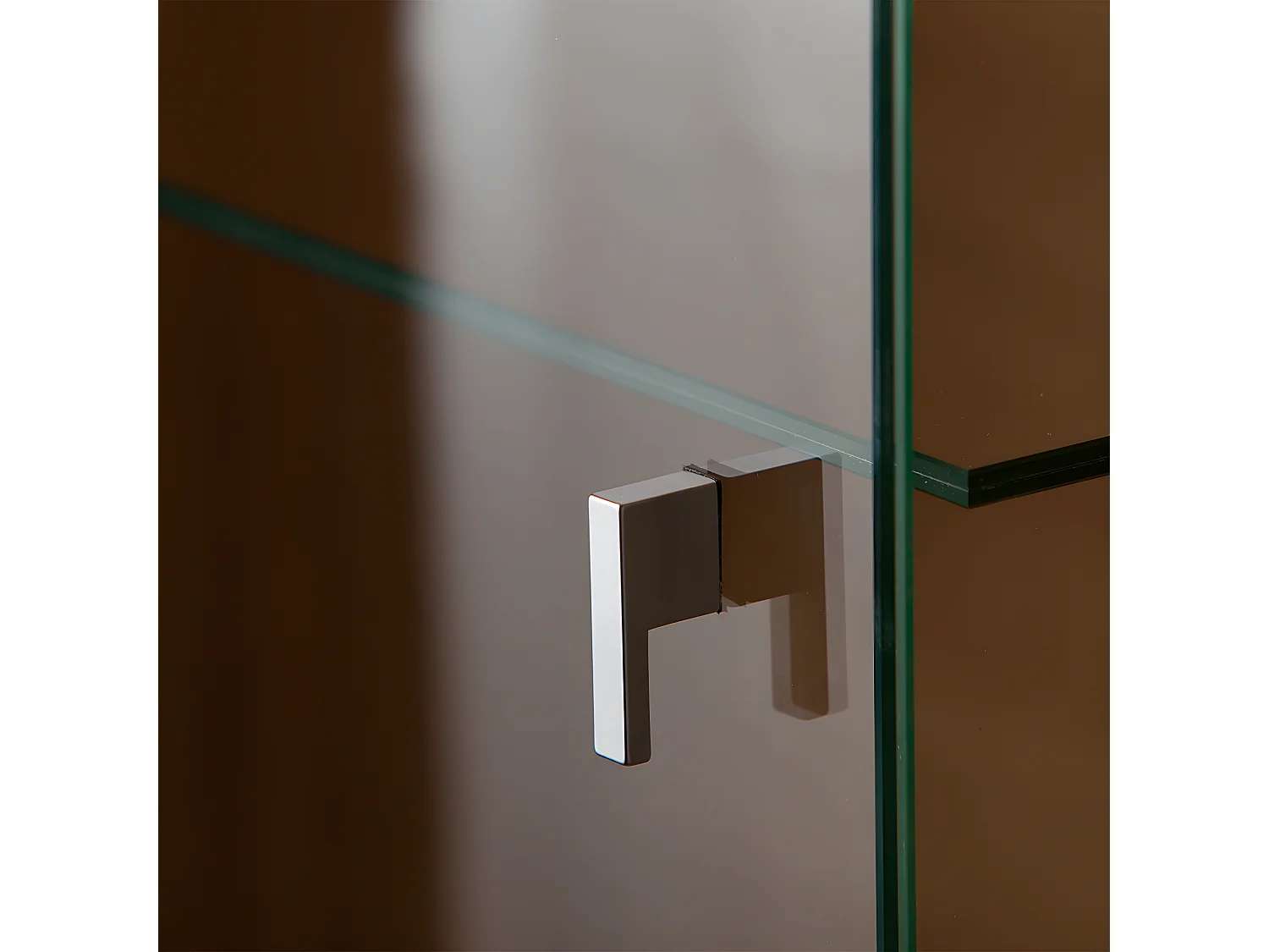 Vitrine 1 porte ouverture gauche LED inclus Teo Blanc et Bois