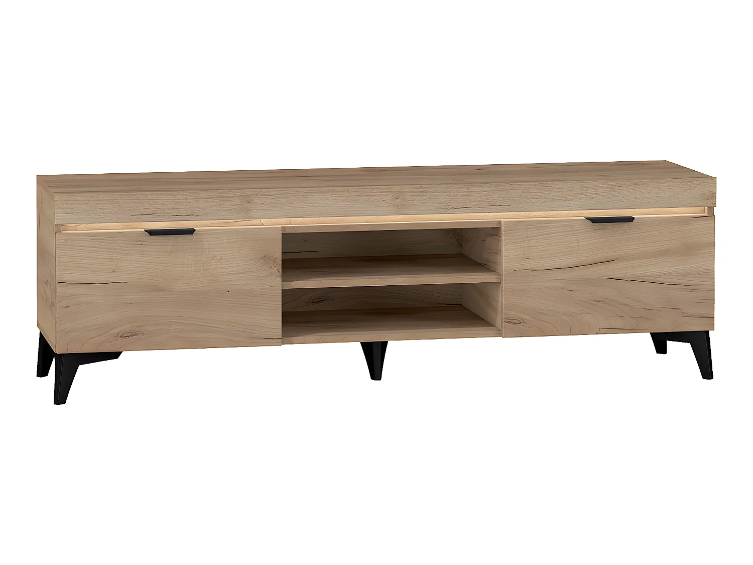 Mueble TV 2 puertas 157 cm con LED Ruben Madera