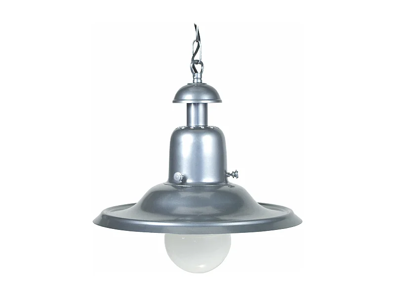 Suspension chapelle métal  aluminium 71 cm.