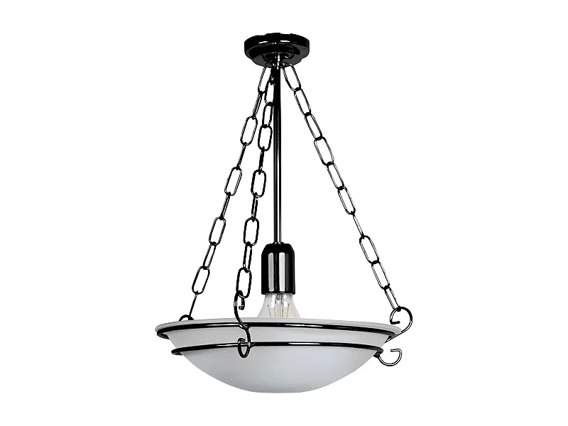 Suspensão TOSEL  AMRON vidro tigela cetim D30 x  H45  cm