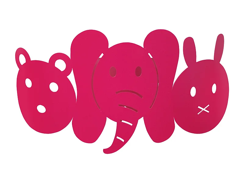 Aplique TOSEL ELEPHANT metal geométrico rosa D25 x  H12  cm