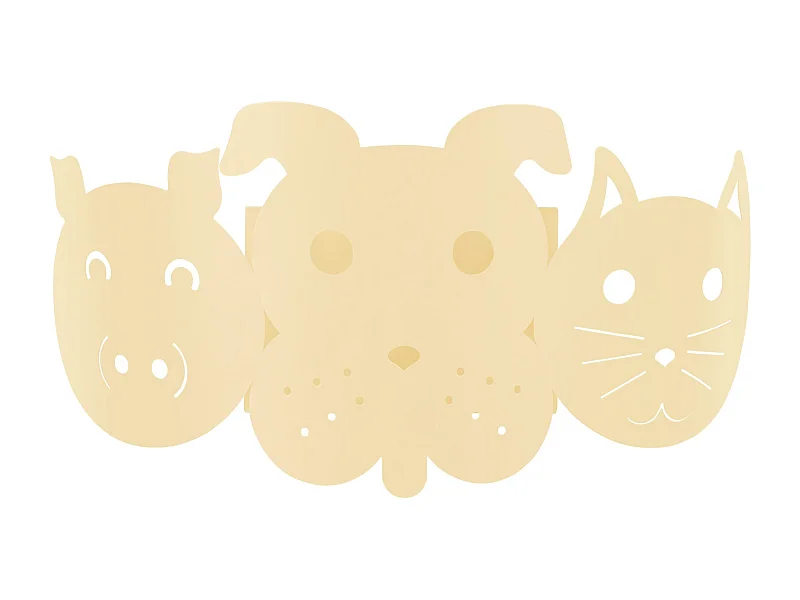 Applique d'Enfant TOSEL ,métal,Beige,H12xD14xP25cm