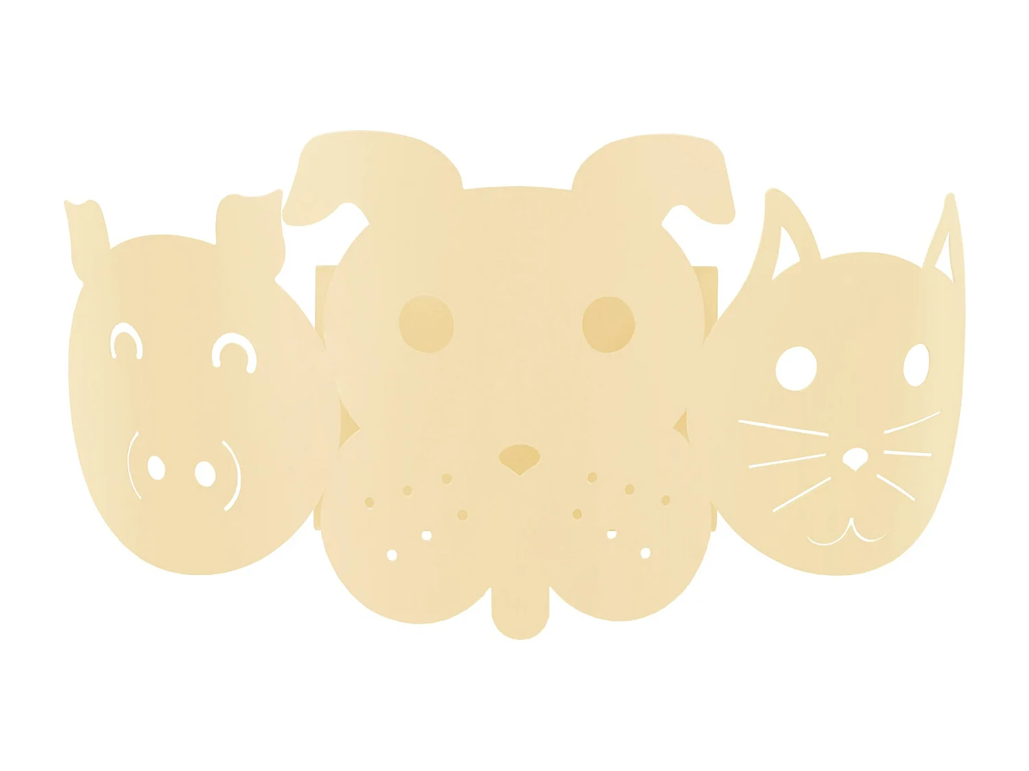 Aplique TOSEL ,metal,Beige,A12xD14xP25cm