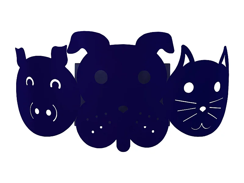 Aplique TOSEL ,metal,Azul ,A 12xD 14x P 25cm