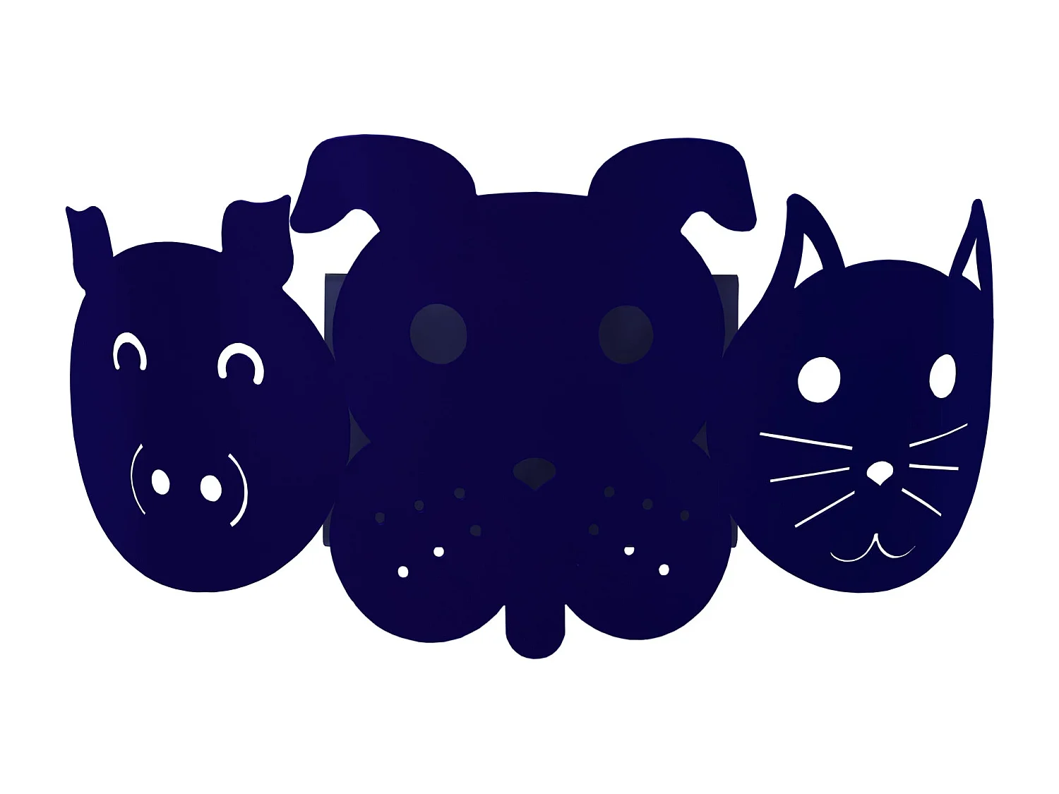 Aplique TOSEL ,metal,Azul ,A 12xD 14x P 25cm