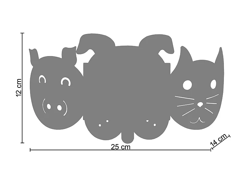 Aplique TOSEL ,metal,Rosa ,A12x D14xP25cm