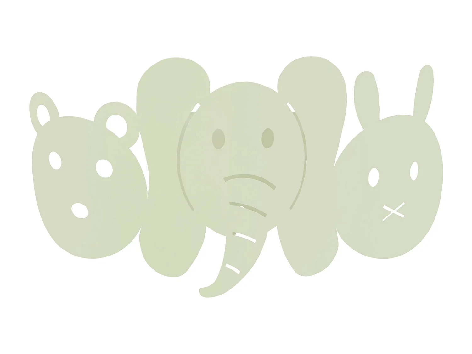 Aplique TOSEL ,metal,Verde,A12xD14xP25cm