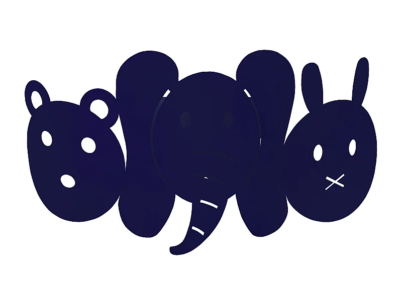 Applique d'Enfant TOSEL ,métal,Bleu, H12xD14xP 25cm