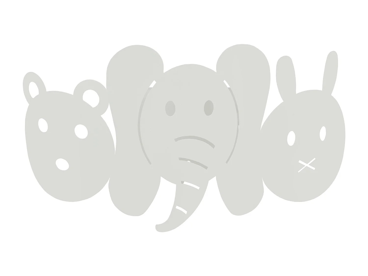 Applique d'Enfant TOSEL ,métal,Gris ,H12xD14xP25cm