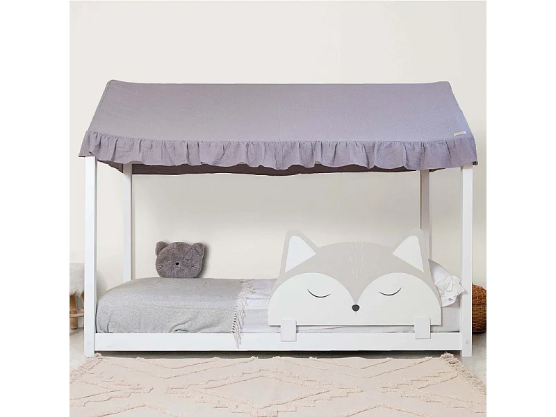 Bedhekje spaanplaat grijs 50x87x2cm