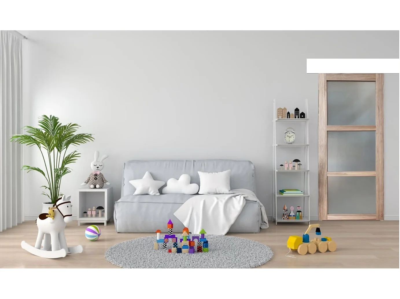 Porte Coulissante Bois Frake Vitree H204 X L73 + Rail Alu Bandeau Blanc Et Coquilles Gd Menuiseries