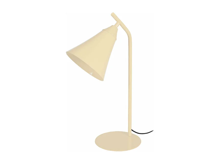 Lampe de bureau conique métal  beige 46 cm.