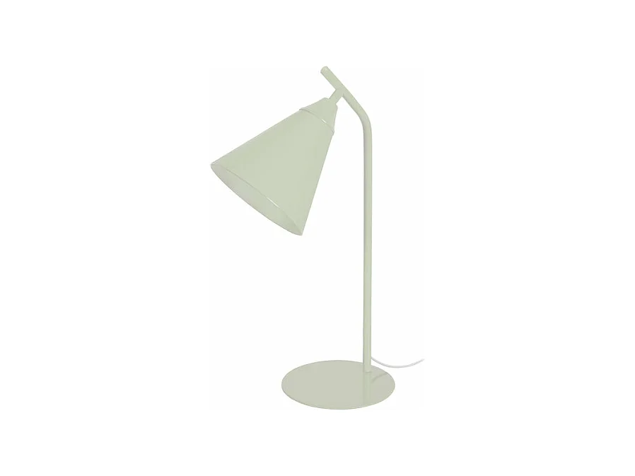 Lampe de bureau conique métal  vert 46 cm.