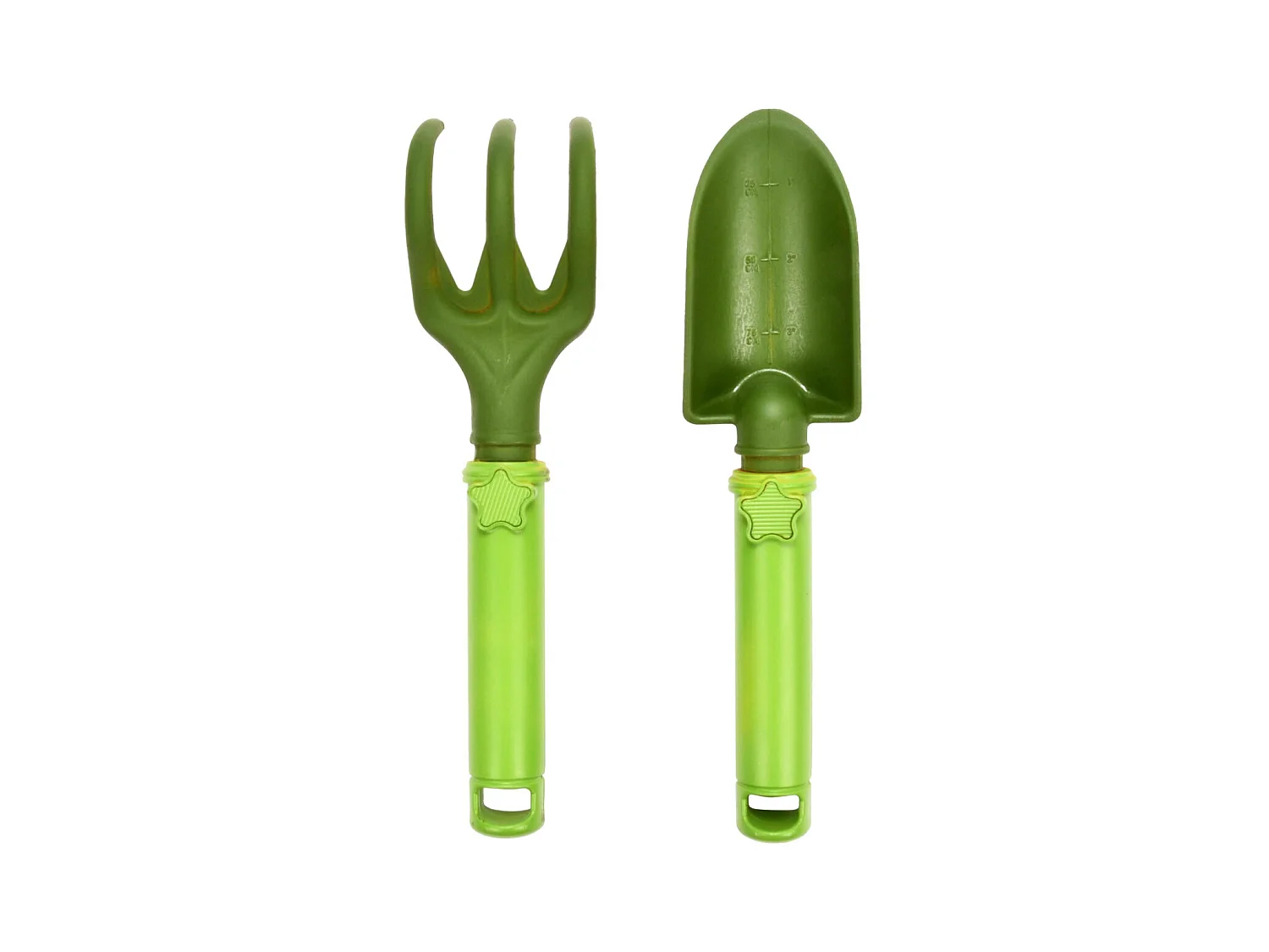 Outils de jardin enfant en plastique Star (Lot de 2) Vert clair et foncé