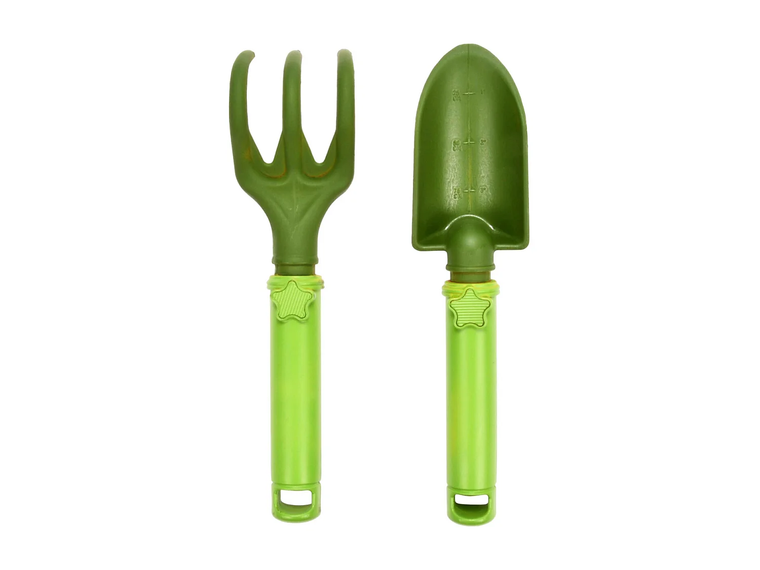 Outils de jardin enfant en plastique Star (Lot de 2) Vert clair et foncé