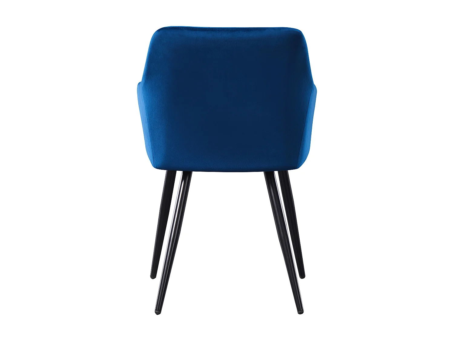 Set aus 8 Camden Esszimmerstühlen – Samt gepolstert mit Metallbeinen – Blau