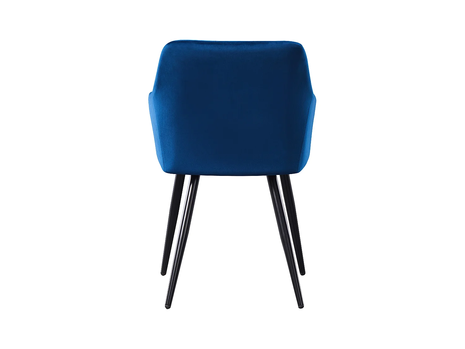Set aus 8 Camden Esszimmerstühlen – Samt gepolstert mit Metallbeinen – Blau