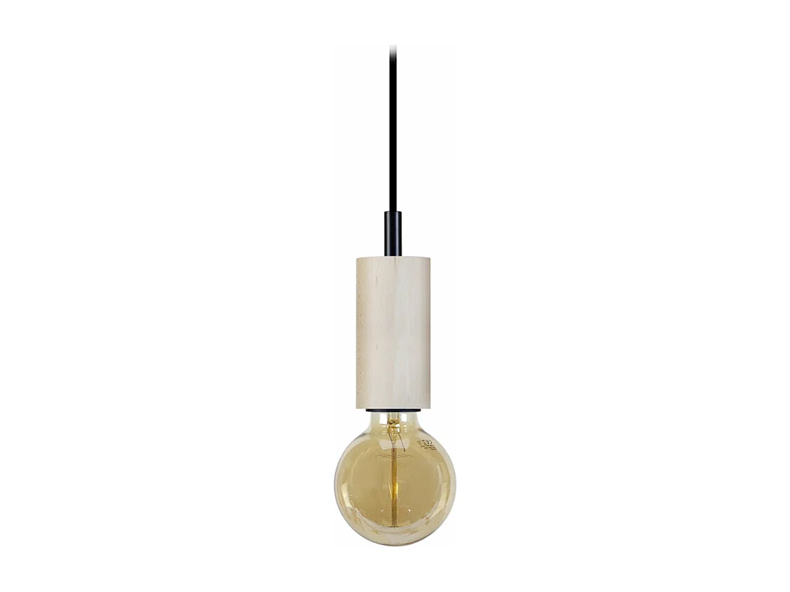 Suspensão TOSEL  XIU metal cilindro branco dourado D18 x  H85  cm